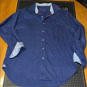 Robert Graham Blue Long Sleeve Shirt xl